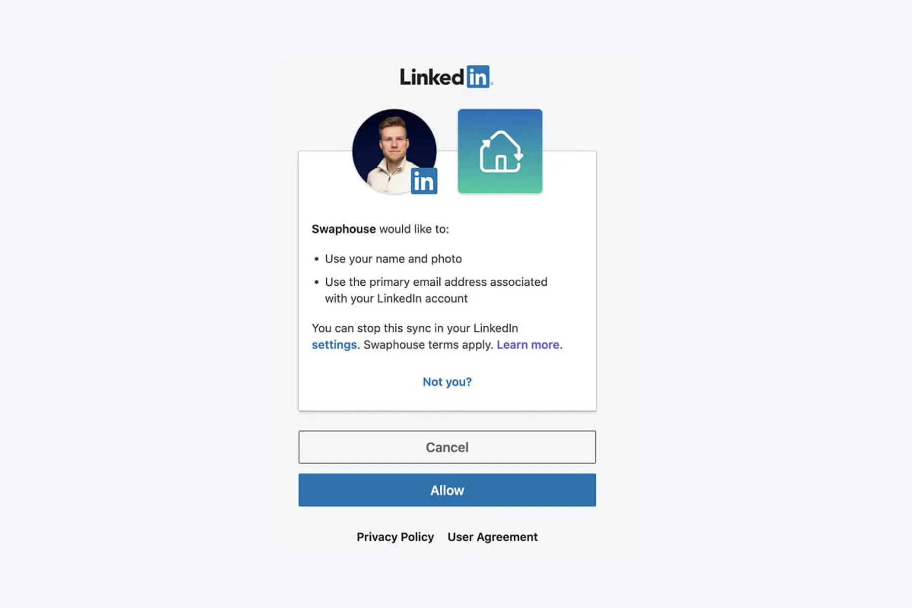share linkedin data with swaphouse
