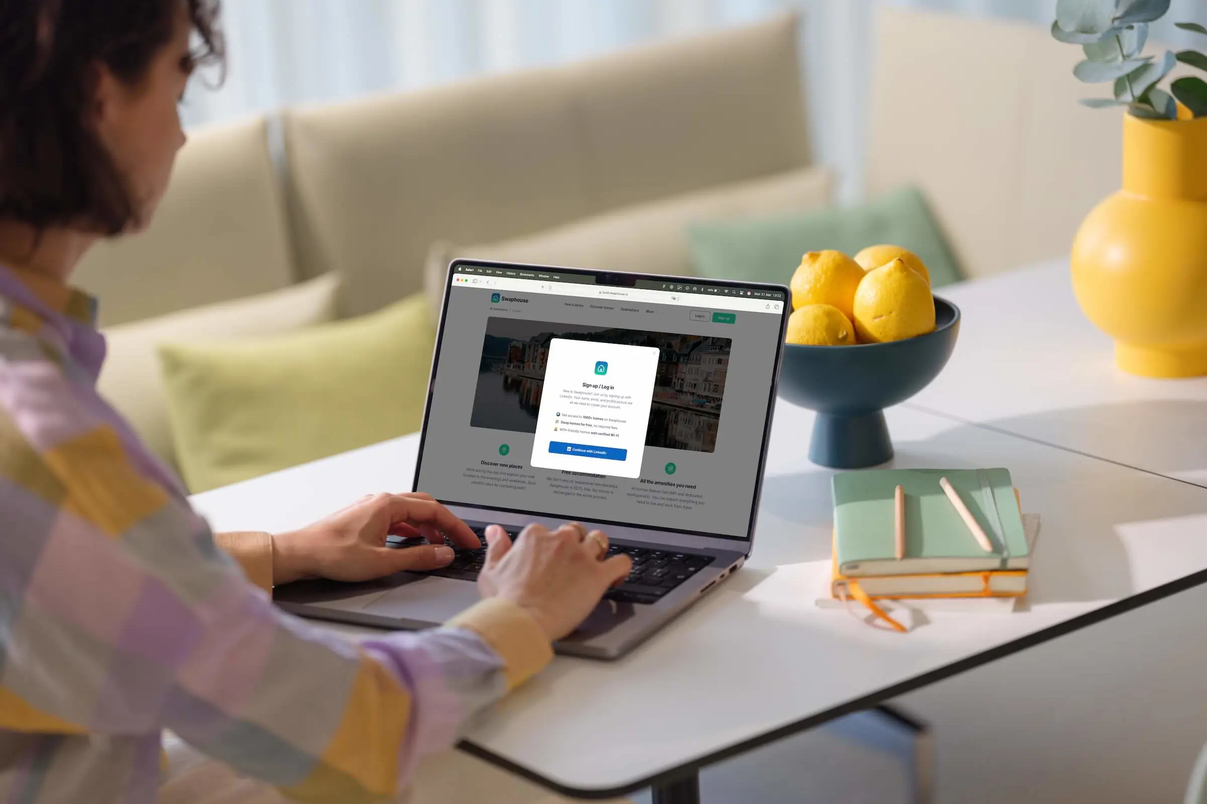 swaphouse signup with linkedin